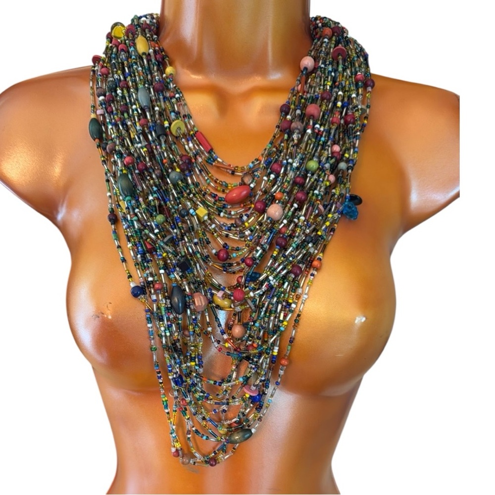 Handmade Artist Designed Multicolor Beaded Necklace